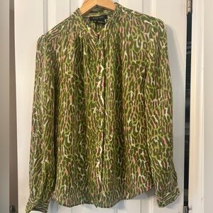 Etcetera Green and Pink Blouse